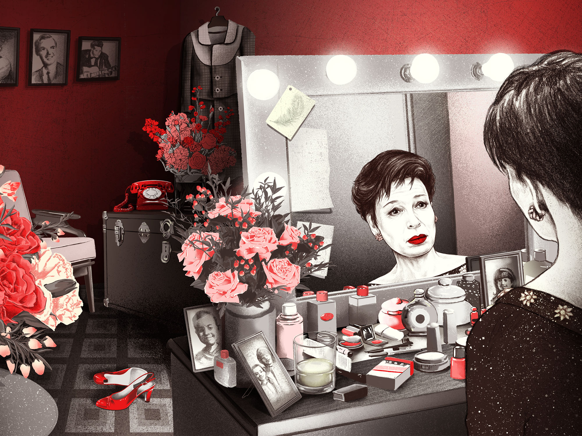 Renée Zellweger as Judy Garland illustration by Jennifer Dionisio
