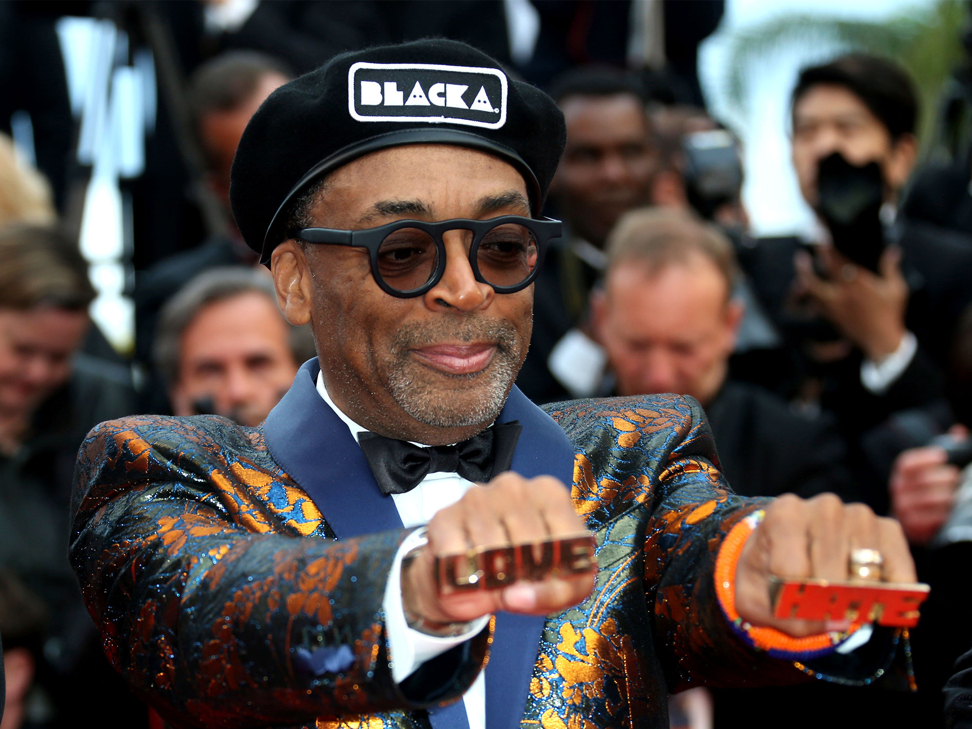 Spike Lee on the red carpet at the 2018 Cannes Film Festival