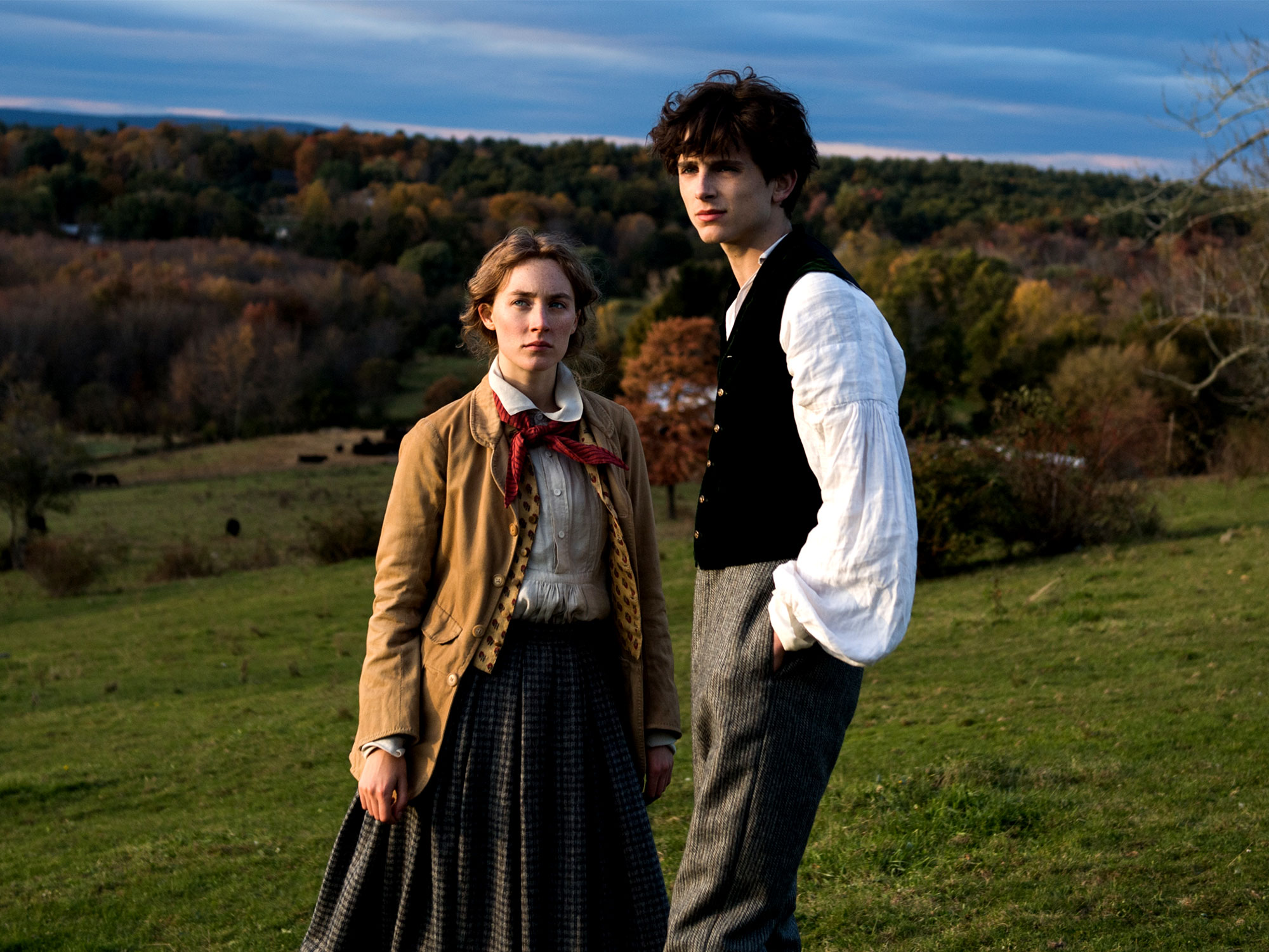 Timothée Chalamet and Saoirse Ronan in Little Women (2019)