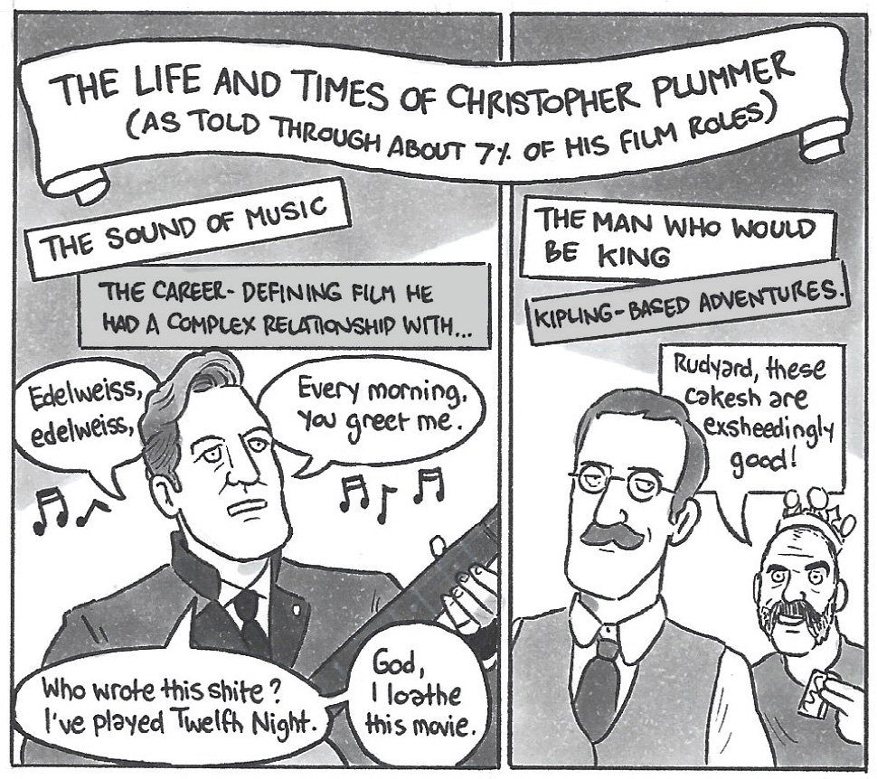Christopher Plummer cartoon by David Squires